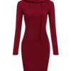 Ladies Autumn Hooded Dress - Image 10
