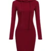 Ladies Autumn Hooded Dress - Image 19