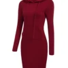 Ladies Autumn Hooded Dress - Image 21